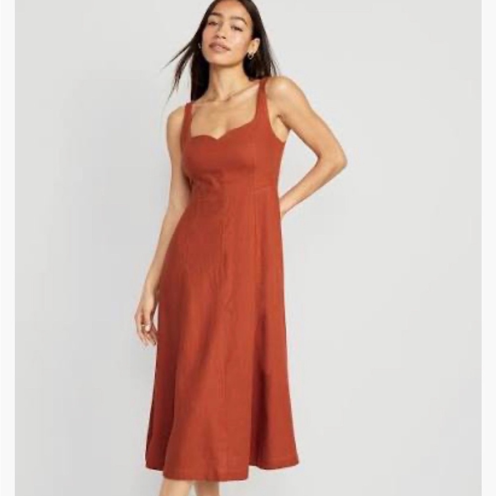 Old Navy BurntOrange Midi Dress